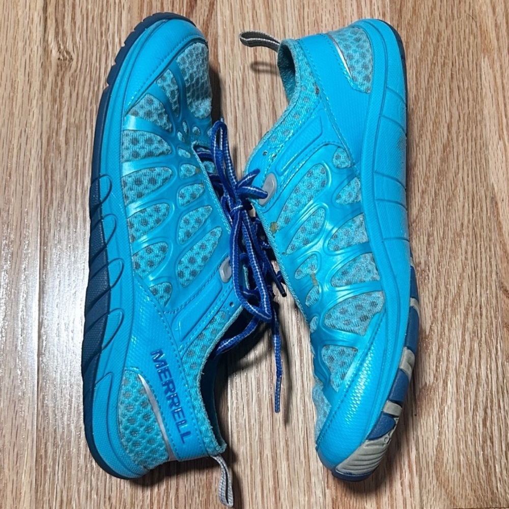 Merrell Barefoot Crush Glove Aqua Sneakers Women’s 9 Trail Runners